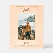 パーソナライズされた文字彫刻の最初の家族の写真 レーザー彫刻フレーム