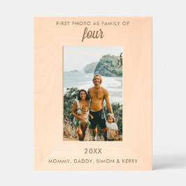 パーソナライズされた文字彫刻の最初の家族の写真 レーザー彫刻フレーム