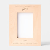 パーソナライズされた文字彫刻の最初の家族の写真 レーザー彫刻フレーム (正面)