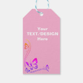パーソナライズされた文字/デザインと蝶 ギフトタグ (裏面)