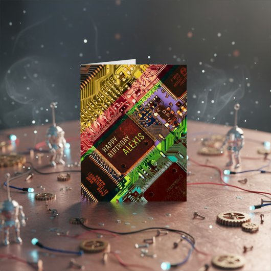 パーソナライズされた文字&フォトオタク系のおもしろい誕生日カード