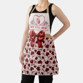 パーソナライズされた文字、水彩ハート、カップケーキ エプロン (インサイチュ)