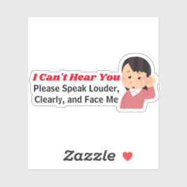 パーソナライズされた文字 – 聞く懸命のある女の子 シール