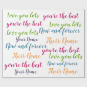 パーソナライズされた文字GiftWrap – 手書きスクリプト ラッピングペーパー (フラット)