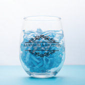 パーソナライズされた新婦結婚の ステムなしワイングラス