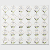 パーソナライズされた新婦結婚の ラッピングペーパー (フラット)