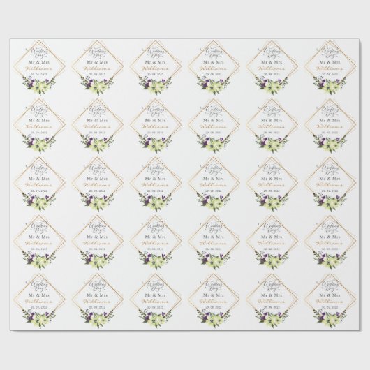 パーソナライズされた新婦結婚の ラッピングペーパー (フラット)