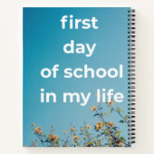 パーソナライズされた新学期ノート – 可愛いカスタム ノートブック (裏面)