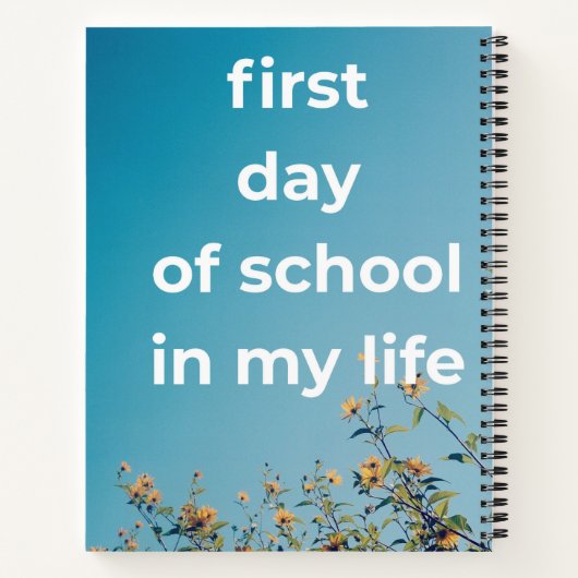 パーソナライズされた新学期ノート – 可愛いカスタム ノートブック (裏面)