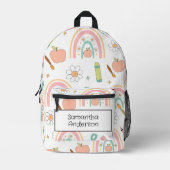 パーソナライズされた新学期バックパック子供へ プリントバックパック (正面)