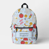 パーソナライズされた新学期バックパック子供へ プリントバックパック (正面)