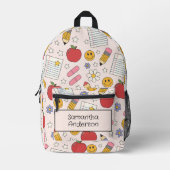 パーソナライズされた新学期バックパック子供へ プリントバックパック (正面)