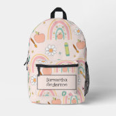 パーソナライズされた新学期バックパック子供へ プリントバックパック (正面)