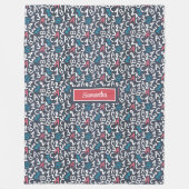 パーソナライズされた新学期パステルのギフト投げ フリースブランケット (正面)