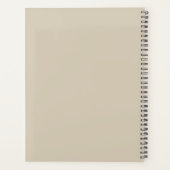 パーソナライズされた新学期ヒョウ皮プランナー プランナー手帳 (裏面)