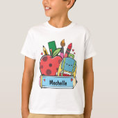 パーソナライズされた新学期初日 Tシャツ (正面)
