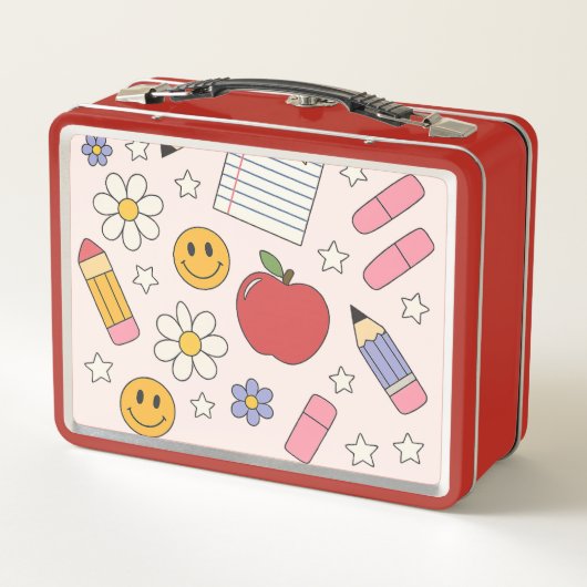 パーソナライズされた新学期子供へ- メタルランチボックス (裏面)