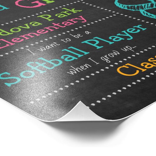 パーソナライズされた新学期記号 – すべての成績 フォトプリント            (角)