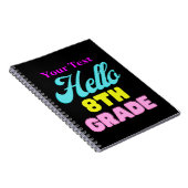 パーソナライズされた新学期、8級ノートブック ノートブック (右側)