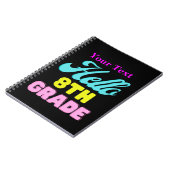 パーソナライズされた新学期、8級ノートブック ノートブック (左側)