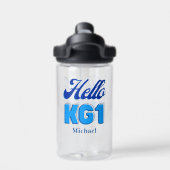 パーソナライズされた新学期、KG1、Hello Kg1 ウォーターボトル (背面)