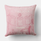 パーソナライズされた新生児ガールズルームスリープ美しい クッション (裏面)