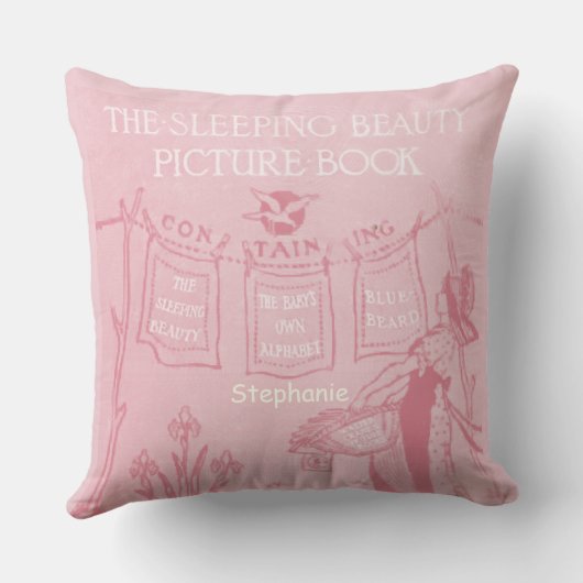 パーソナライズされた新生児ガールズルームスリープ美しい クッション (裏面)