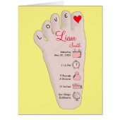 パーソナライズされた新生児ギフト誕生統計詳細 (正面)