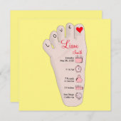 パーソナライズされた新生児ギフト誕生統計詳細 (正面/裏面)