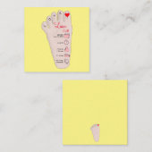 パーソナライズされた新生児ギフト誕生統計詳細 スクエア名刺 (正面/裏面)