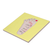 パーソナライズされた新生児ギフト誕生統計詳細 タイル (側面)