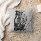 パーソナライズされた新生児ボーイズルームグレイ クッション (ブランケット)