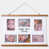 パーソナライズされた新生児写真ウォーぶら下がったル 吊り下げ型タペストリー (正面)