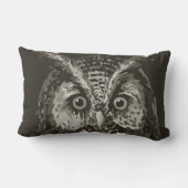 パーソナライズされた新生児少年の部屋かわいいフクロウ ランバークッション (裏面)