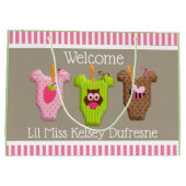 パーソナライズされた新生児 ラージペーパーバッグ (裏面)