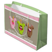 パーソナライズされた新生児 ラージペーパーバッグ (裏面アングル)