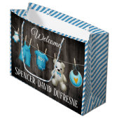 パーソナライズされた新生児 ラージペーパーバッグ (正面アングル)