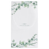 パーソナライズされた新郎名結婚前 スモールペーパーバッグ (裏面)