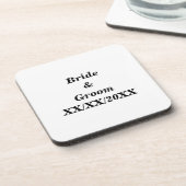 パーソナライズされた新郎新婦 コースター (左側)