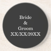 パーソナライズされた新郎新婦 コースター (正面)