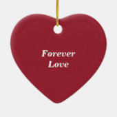 パーソナライズされた新郎新婦 セラミックオーナメント (裏面)