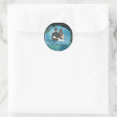 パーソナライズされた新郎新婦 ラウンドシール (バッグ)