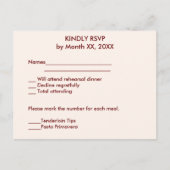 パーソナライズされた新郎新婦RSVPの結婚ポストカード インビテーションポストカード (正面)