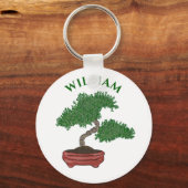 パーソナライズされた日本の盆栽 キーホルダー (正面)