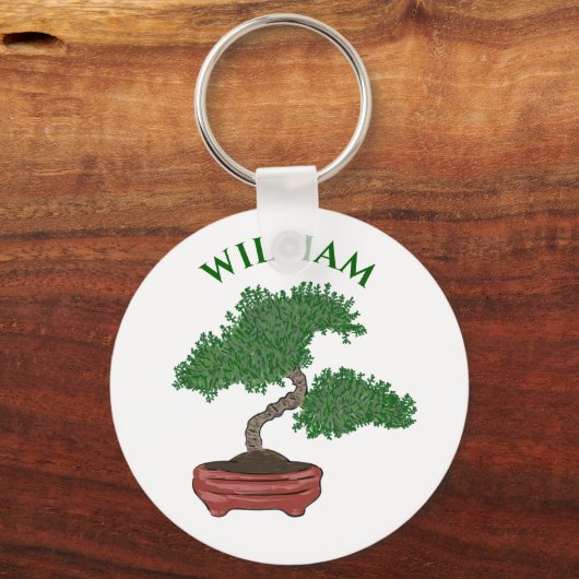 パーソナライズされた日本の盆栽 キーホルダー (正面)