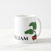 パーソナライズされた日本の盆栽 コーヒーマグカップ (正面右)