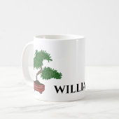 パーソナライズされた日本の盆栽 コーヒーマグカップ (正面左)