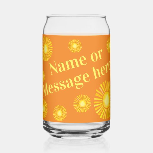 パーソナライズされた日照缶形 ガラス缶 (正面)