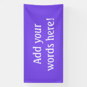 パーソナライズされた明るい紫 横断幕 (縦)