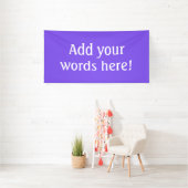 パーソナライズされた明るい紫 横断幕 (インサイチュ)